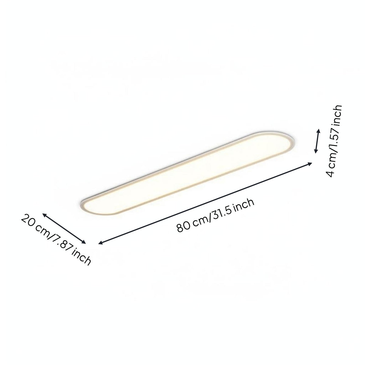 Full Spectrum Linear Ceiling Light Eye Friendly Long Strip Ceiling Light Nordic Design Home Fixture Modern Minimalist for Balcony, Corridor