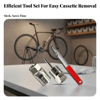 Bike Flywheel Removal Wrench Electroplated Bike Freewheel Remover Metal Flywheel Removal Wrench for Mechanics, Repair, Home Workshops