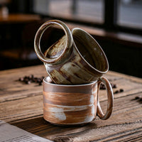 Modern Minimalist Ceramic Coffee Mug with Handle for Home and Office