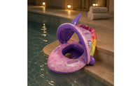 Stable Seat Design Canopy Baby Buoyant Float Skin-Friendly Inflatable Sun Shade Buoyant Float Superior Buoyancy Dinosaur Swim Float UPF 50+ for Babies, Toddlers, Kids, Pool, Beach