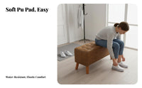 Soft Cushisingled Top Tufted Entryway Bench Stable Structure Long Stool Space-Saving Indoor Furniture Nordic Design for Shop Owners, Homeowners, Interior Designers, Hallway, Fitting Room, Bedroom