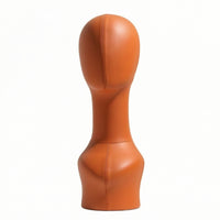 Mannequin Head with Shoulders Leather-Covered Mannequin Bust with Shoulders Long-Neck for Hairpiece Makers, Boutique Counters
