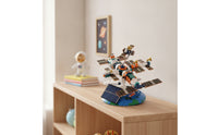 Spacecraft Model with Solar Panel Stem Space Station Model Plastic for Desk