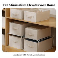 Compartmentalized textile Box Foldable textile Box Set With Handle for Students