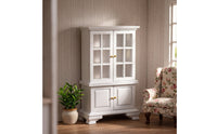 Dollhouse Cabinet with Glass Doors Elegant Dollhouse Cabinet Cupboard with Transparent Doors for Collectors