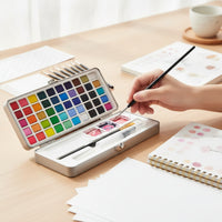 Beginner-Friendly Watercolor Workbook with Paint Case Allcomplete Watercolor Painting Kit with Paper Easy to Use Book Compact for Classroom