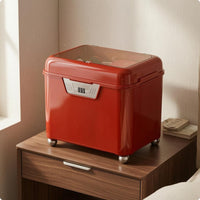 Clear Tinted Lid Jewelry Lock Box Rectangular Combination Lock Box Rounded Corners Lockbox Small Feet