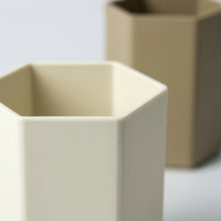 Desk Organizer for Office Desktop, Hexagonal Pencil Cup Stationery Holder for Girls Students, 2 Matte Finish