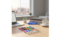 15 Pieces Foldable Scissors and Marker Pen Set Mini Marker and Scissors Keychain Kit Portable Cutting and Writing Tool Set for Nurses, Students, Teachers, Work, School