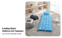 Heat Dissipating Water-Filled Cooling Mattress Waterproof Double Water Mattress Multi-Functional Summer Cooling Bed Pad Leak Proof for Hot Sleepers, Couples, Napping