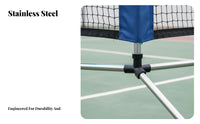 Easy Assembly Portable Pickleball Net Long-Lasting Steel Frame Freestanding Pickleball Net Includes Carry Bag Tear-Resistant Netting for Beginners, Students, Kids, Indoor, Driveway