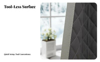 DrillDrillless Installation Quilted Sound-Blocking Curtain Noise Reduction Window Treatment Thermal Insulated Blackout Shade Multi-Layer Design for Light Sleepers, Overnight Workers Workers, City Dwellers