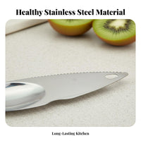 Fruit Spoon Food-Grade Material Fruit Spoon 2-in-1 Fruit Cutter Easy to Use Kitchen Utensil Dishwasher Safe