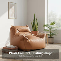 Foam-Filled Lounge Chair Lazy Sofa Highspine form-fitting seat Chair Nordic & design Indoor Seating for Students, Book Readers, Living Room, Bedroom, literary corner