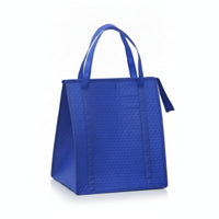 Insulated Tote Bag Embossed Boxy Insulated Tote Food Storage Structured Base Reinforced Side Panels for Picnic, Barbecue