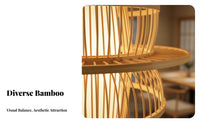 Bamboo Pendant Light Material Bamboo Chandelier Minimalist Design Japanese Design Hanging Light for Restaurant Owners, Dining Room, Cafe, Hotel