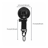 4 Pieces No-Drill Carabiner Suction Hook Portable Reusable Suction Hook Heavy Duty for Car, Outdoor, Camping