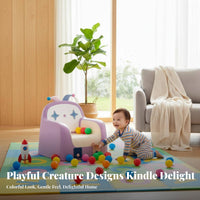 Cartoon Inspired Toddler Reading Chair Non-Slip Feet children's Furniture Easy to Clean kids' Armchair Lightweight and Portable for Toddlers, Preschoolers, Parents, Playroom, Nursery, Bedroom, Living Room