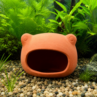Aquarium Ornament, Hideout, Red Ceramic, For Aquarium Shrimp, Tropical Fish Hideout, Set of 22