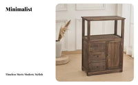 sturdy Wood Construction Multi-Tier beverage Stand Chinese visual appeal & appearance Storage Cabinet Fully Assembled Side Table Easy Assembly for Apartment Dwellers, residents, Students, Living Room, Home Corner, Small areas, Entryway