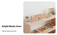 28 Pieces Logical Thinking Development Wooden Number Blocks Parent-Child Interaction Math Learning Blocks Develops Fine Movement Skills