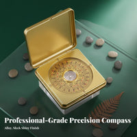 Traditional Design Luopan Compass Vintage Design Chinese Feng Shui Compass Navigational Instrument for Professionals, Spiritual Individuals, Outdoor, Hiking, Travel, Office