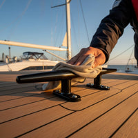 Mooring Cleat Black Boat Rope Cleat Low-Profile Hardware for Boats