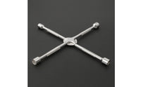Four-Way Lug Wrench Chrome-Plated Four-Way Cross Wrench 18-Inch for Garage