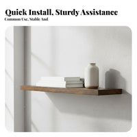 3 Pieces on the on the Wallmounted Shelf Set Space-Saving Display Shelf Minimalist Design Storage Rack for Decorators, Homeowners, Living Room