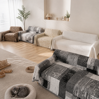 Nordic Chenille Sofa Cover Throw Blanket for Single, Double, and Triple Seaters