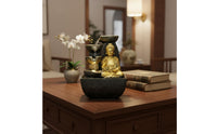 Self-Circulating Cascading Desktop Fountain Compact Design Zen Meditation Fountain House Decoration for Office, Entryway