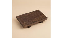 Minimalist Design Plant Pot Base Multi-Purpose Rectangular Wood Pedestal Multipurpose Wooden Display Riser Sturdy for Desktop, Countertop