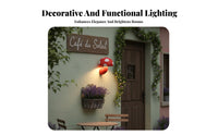 Pastoral Theme Toadstool Wall Lamp Outdoor Use Toadstool Shaped Sconce Elegant Novelty Wall Light Warm Radiance for Interior Designers, Design Enthusiasts, Hallway, Living Room, Corridor, Coffee Shop