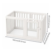 Dog Playpen with Door Indoor Dog Enclosure with Door Interlocking Pet Enclosure for Young Dogs, Apartments