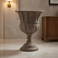 Pedestal Urn Planter Textured Decorative Urn Planter Classic Design