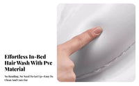 Lying down Hair Washing Pillow No Bending Required Inflatable Hair Washing Basin Easy to Inflate Bedside Shampoo Basin for Elderly, Seniors, Hospital