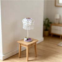 1:12 Scale Dollhouse Sofa Decorative Lavender Dollhouse Couch Realistic Details 1:12 Scale Sofa for Scene Model, Display