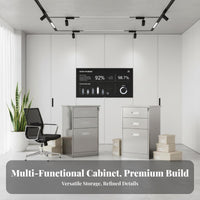 Lockable Stainless Steel Office Cabinet Rust-Proof Locking Parts Cabinet Resistant Multi-Drawer Storage Unit Long-Lasting for Cleanroom, Laboratory, Workshop, Hospital