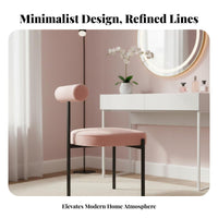 Modern Minimalist and design Scalloped spine featured Chair Slim Metal Legs Indoor Furniture Soft Upholstery Easy Assembly for Restaurant Owners, Interior Designers, Dining Room, Reception Area, Kitchen, Home Office