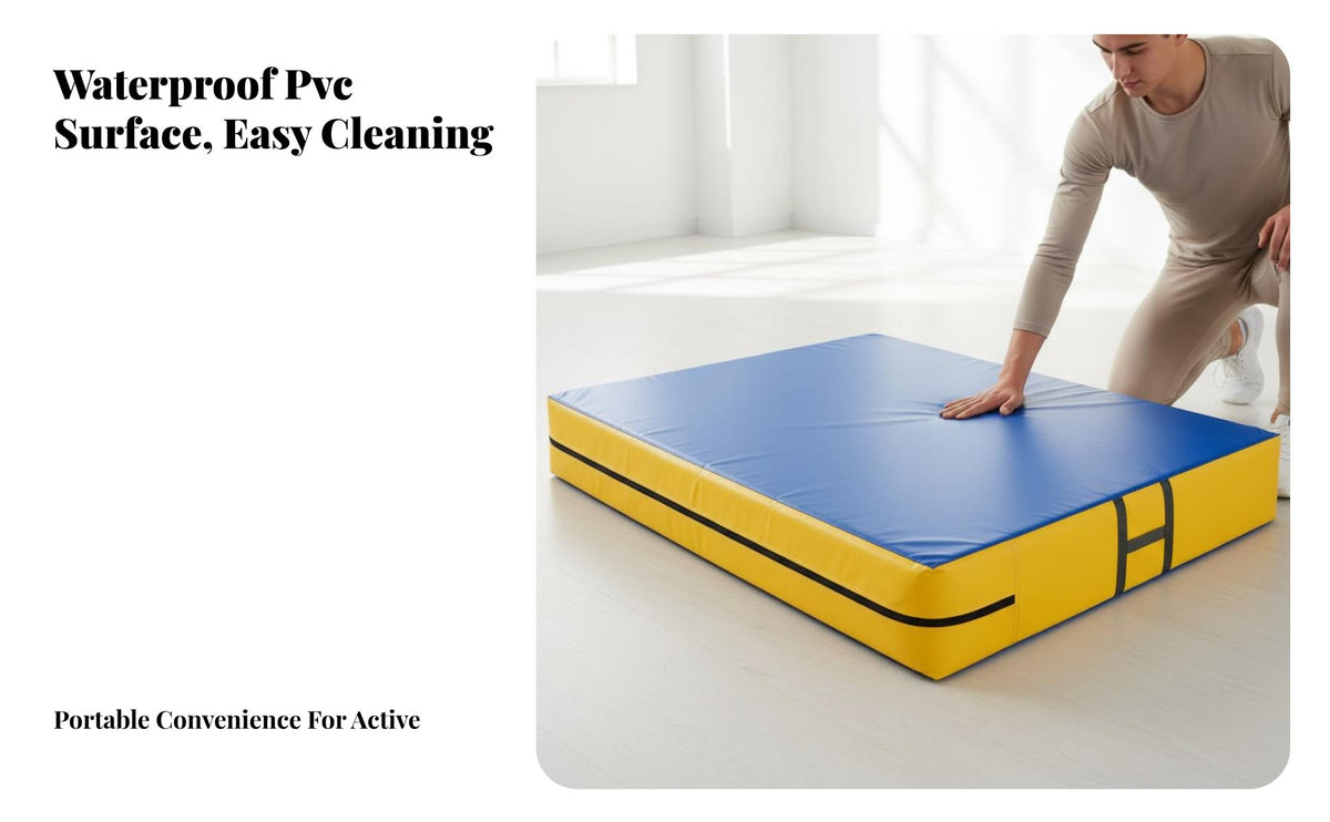 Folding Gymnastics Crash Mat Foldable Design Folding Crash Mat Impact Absorption High Jump Landing Pad for Gymnasts, Cheerleaders