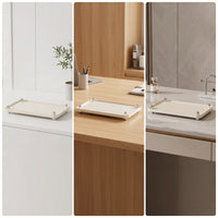 Glossy Vanity Tray Rectangular Valet Tray Compact Tabletop Organizer Slim for Entryway, Dresser, Countertop