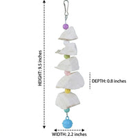 Parrot gnaw Toy with Bell, Hanging Bird Toy for oral Care, Enrichment avian snack for Birds, Parrot Accessories