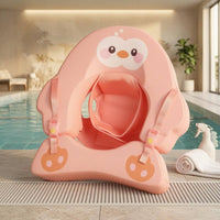 Support Straps Penguin Swim Loop Inflatable Infant Buoy with Safety Buckles Waterproof Swim Seat with Backrest for Babies, Toddlers