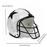 Football Helmet Ornament Handcrafted Metal Helmet Decor Vintage Sculpture for Game Room, Desk, Office