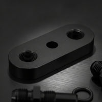Gearbox Cooler Line Adapter Plate with Fittings 6AN Gearbox Cooler Line Adapter Plate with Gasket CNC-Machined Custom