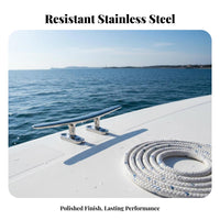 Stainless Steel Dock Cleat Sturdy Duty Yacht Rope Cleat Rust Resistant for Marina Crew, Pier