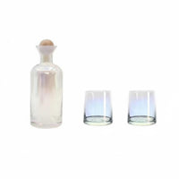 5 Pieces Light Luxury Design Glass Water Pitcher Set High-Temperature Resistant Glass Pitcher Set Elegant Aesthetic for Party Hosts, Kitchen