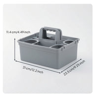 Cleaning Carrier with Handle Compact Tool Carrier Rectangular Utility Organizer Basket for Housekeepers, Housekeeping