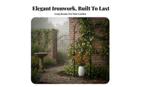 Decorative Metal Garden Trellis Weather-Resistant Climbing Plant Support Frame Long-Lasting Freestanding Plant Trellis with Stand Easy to Assemble for Gardeners, Homeowners, Courtyard, Patio, Backyard, Balcony
