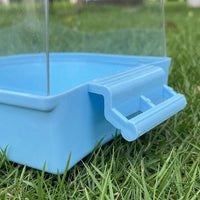 Bird Bathtub and Parrot Bathing Station with Perch, See-through Design for Small Birds, Canary and Budgie Bath with Suction Cups, SIZE-25